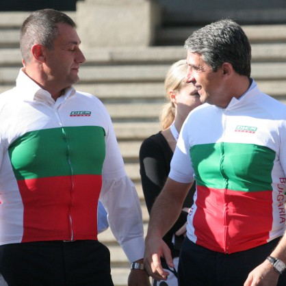 Росен Плевнелиев и Свилен Нейков на старт на колоездачна обиколка