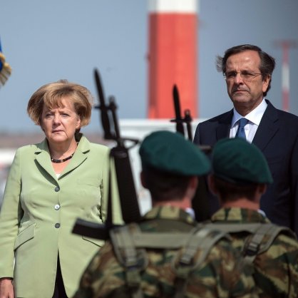 Германският канцлер Ангела Меркел пристигна на посещение в Атина