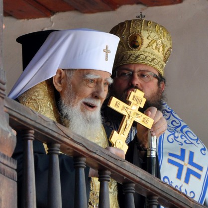 Патриарх Максим при посещението си през месец август в манастира 