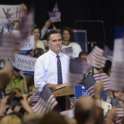 Кандидатът за президент на САЩ на републиканците Мит Ромни в Ню Хемпшър