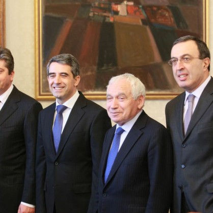 Гости на президента Росен Плевнелиев бяха президентите Желю Желев, Петър Стоянов и Георги Първанов