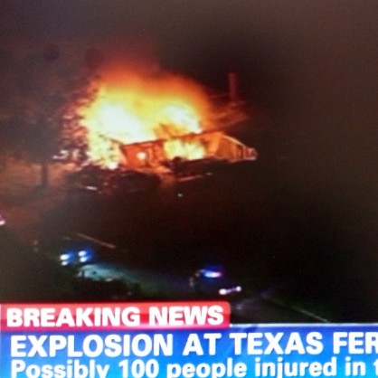 Мощен взрив избухна в завод за изкуствени торове в Уест, Тексас