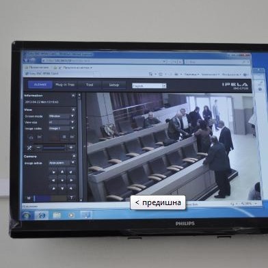 Новата система показва заседателната зала в Общинския съвет в Бургас