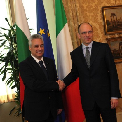 Марин Райков с италианския премиер Енрико Лета