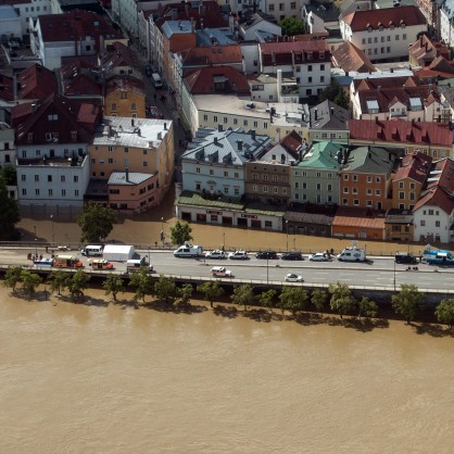 Залети са старите градски части на град Пасау в Германия