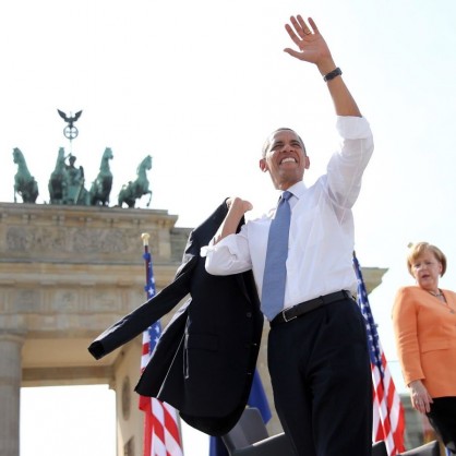 Президентът на САЩ Барак Обама в Берлин
