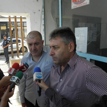 Управителят на мина Ораново Валери Манов и шефът на благоевградската полиция комисар Георги Костов