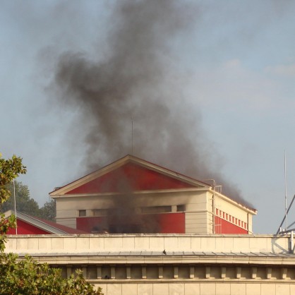 Пожар в Драматичния театър в Пловдив