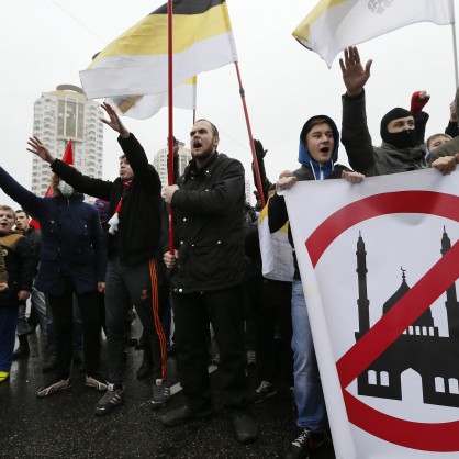 Националисти организираха антимигрантски поход в Москва