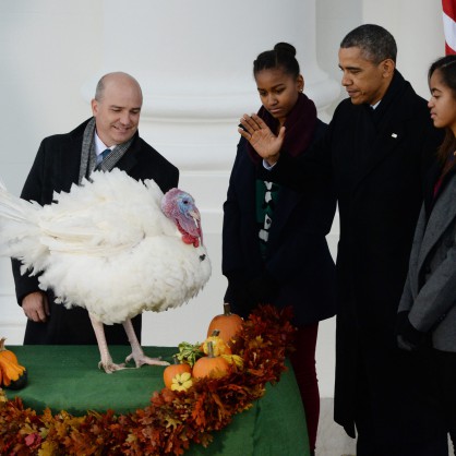 Президентът Барак Обама помилва пуяк на Деня на благодарността