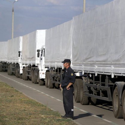 Камиони от руския конвой за Украйна