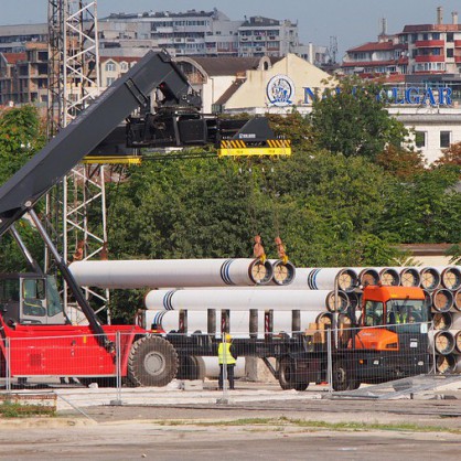 Доставка на тръби за Южен поток на пристанище Варна