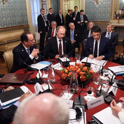 Срещата между евролидери с Порошенко и Путин