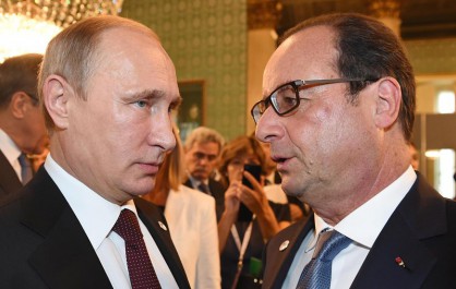 Владимир Путин и френския президент Франсоа Оланд