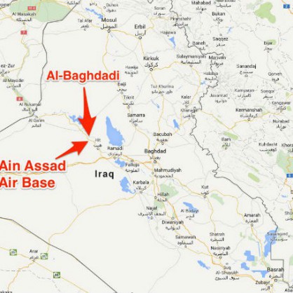 Карта на атакувания иракски град