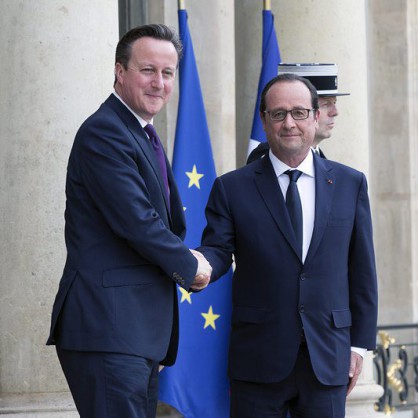 Френският президент Франсоа Оланд и британският премиер Дейвид Камерън