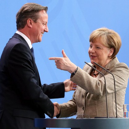 Британският премиер Дейвид Камерън и германският канцлер Ангела Меркел