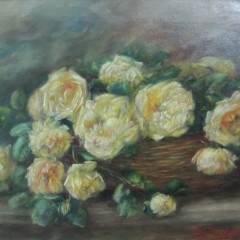 Детайл от Живопис на Анна Хен-Йосифова „Рози в кошница”