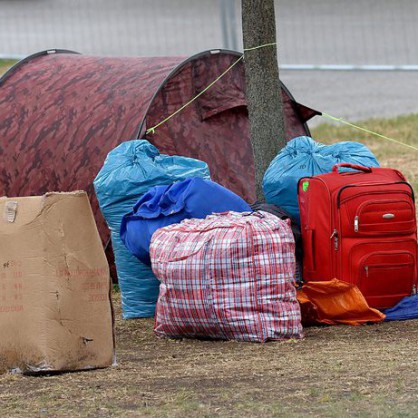 Палатки на мигранти в Австрия