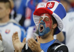 Словашки фен на мача с Русия