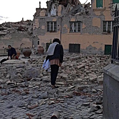 Разрушения от земетръса тази сутрин в Централна Италия в град Аматриче