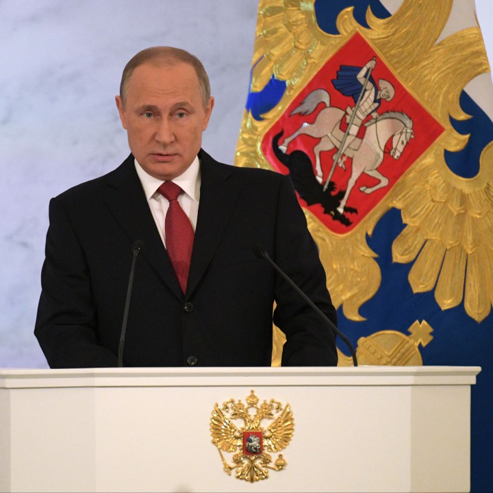 Руският президент Владимир Путин се обръща с годишното си послание към парламента на 1 декември 2016 г.