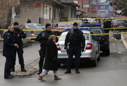 Мястото на убийството на сръбския лидер Оливер Иванович в Косовска Митровица