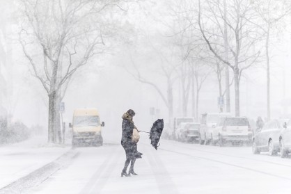 Снежна картина в Цюрих от сряда