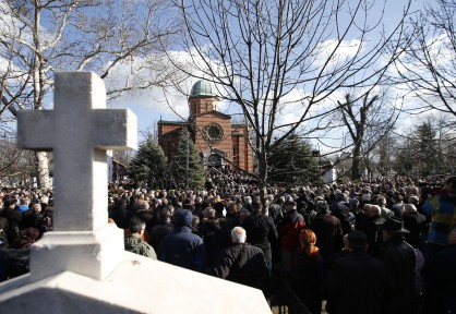 Погребална церемония в новите гробища в Белград