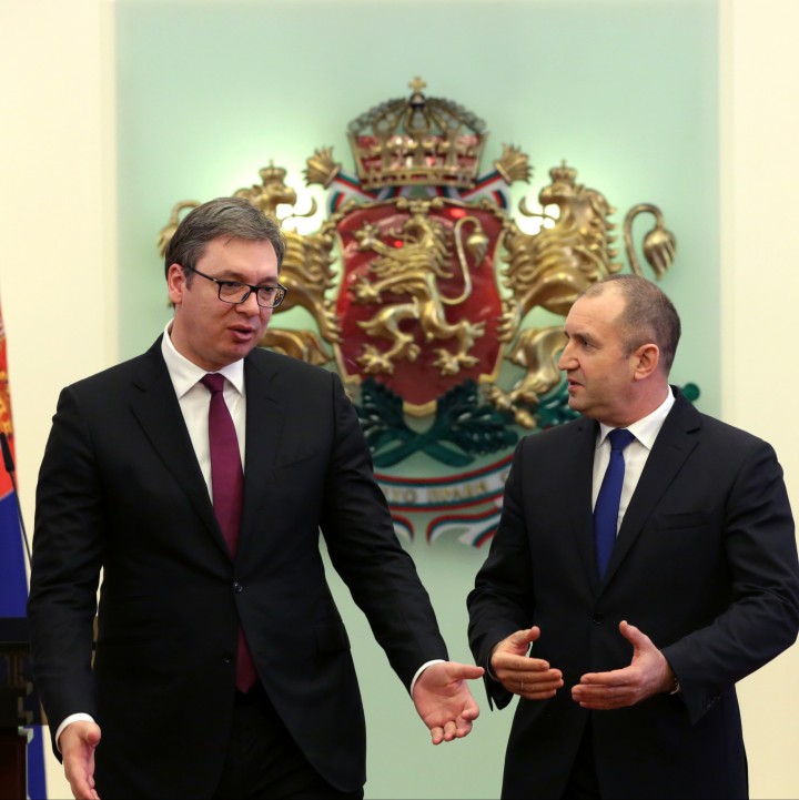 Президентът Румен Радев със сръбския си колега Александър Вучич